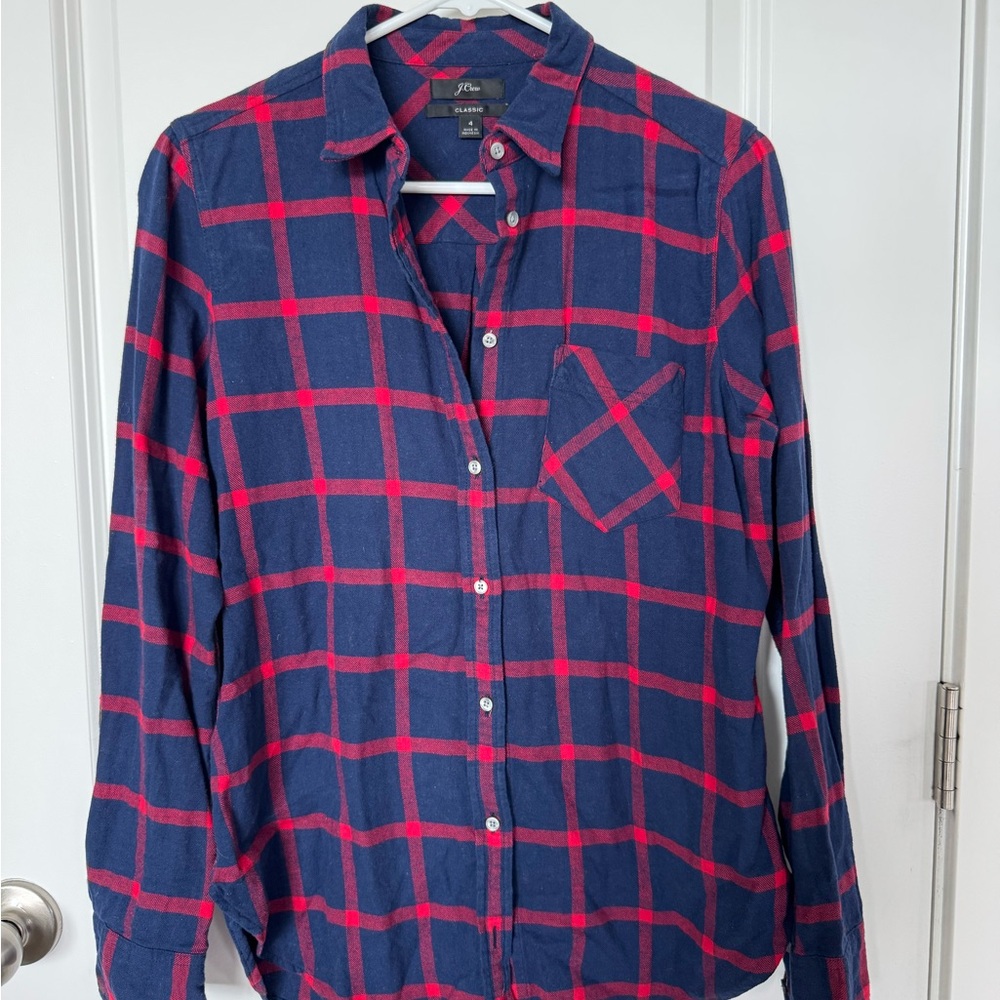 JCrew Classic Women’s Plaid Shirt